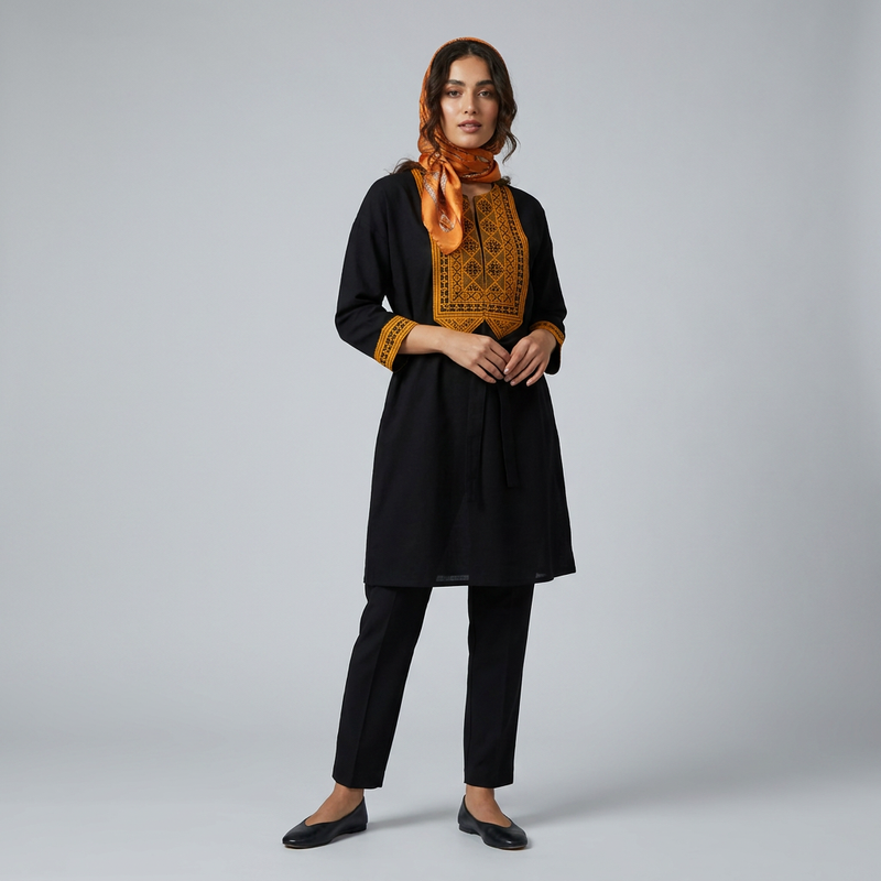 مانتو زنانه مدل بابوس و تافته کد tm-2886