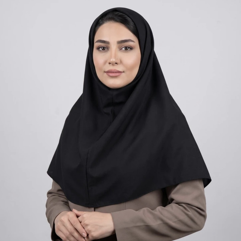 مقنعه دانشجویی تترون مدل هما سایز 100 سانتی‌متری