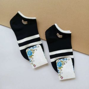 جوراب ساق کوتاه مدل تدی بسته 6 عددی