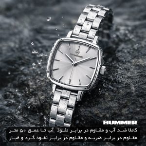 ساعت مچی عقربه‌ای کوارتز زنانه هامر مدل موتور ژاپن قفل مخفی کد 815L-C1