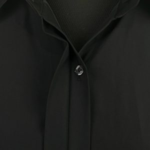 شومیز آستین بلند یقه برگردان زنانه مدل بیسیک کرپ کد AK1283