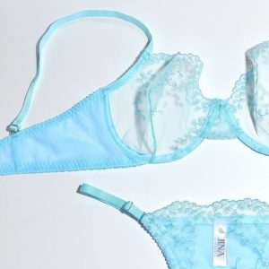 ست شورت و سوتین زنانه ژینا مدل توری فنردار کد 1048BS