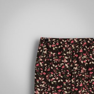 ست  تی شرت و شلوار راحتی زنانه نخی گل‌دار ناربن مدل شقایق