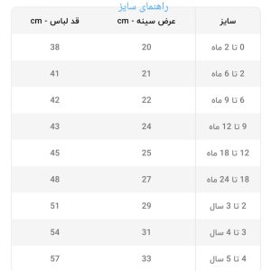 بادی نوزادی غنچه کد 005