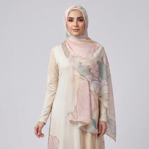 شال زنانه مدل نخی بهاری جدید طرح مزونی کد ana-3085