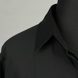 شومیز آستین بلند یقه برگردان زنانه مدل بیسیک کرپ کد AK1283