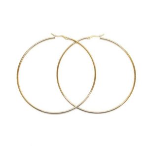 گوشواره زنانه مدل حلقه ای ساده استیل ms0757