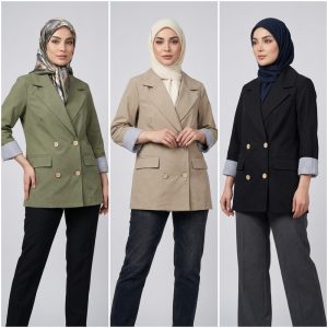 مانتو کتی زنانه کتان مدل آستین پاکتی