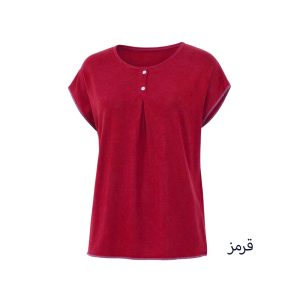 بلوز آستین تا روی شانه یقه گرد زنانه مدل آمیتیس