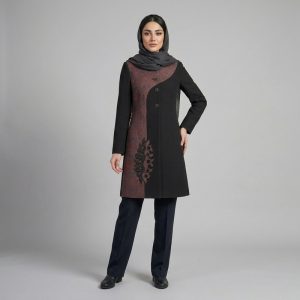 مانتو مجلسی روی زانو زنانه مدل هلنا