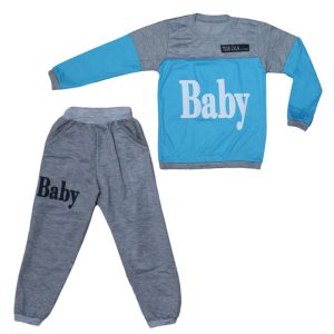 ست تی شرت و شلوار پسرانه مدل BABY کد 104