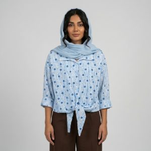 شومیز زنانه مدل جلو گره ای