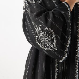 مانتو مجلسی زنانه جلو باز اسپلش مدل 57138